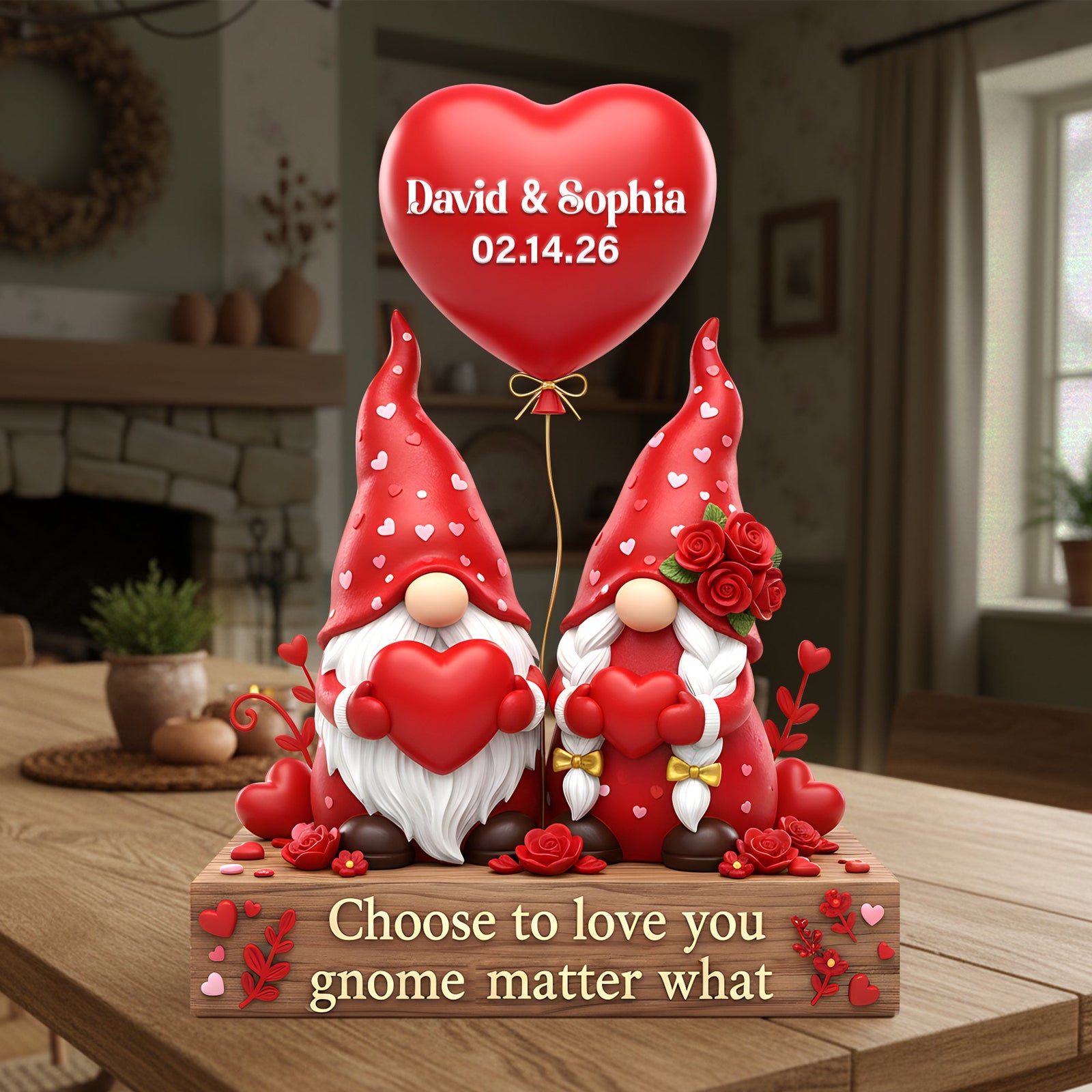 Cute Gnome Couple Acrylic Plaque - Personalized Anniversary Gift For Couples 08HYLU261125 - Shaped Plaques - GoDuckee