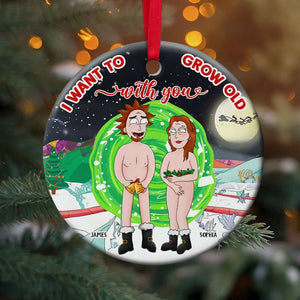 Personalized Gifts For Couple Ornament, Naughty Couple & Christmas Night 02napu150724hg - Ornament - GoDuckee