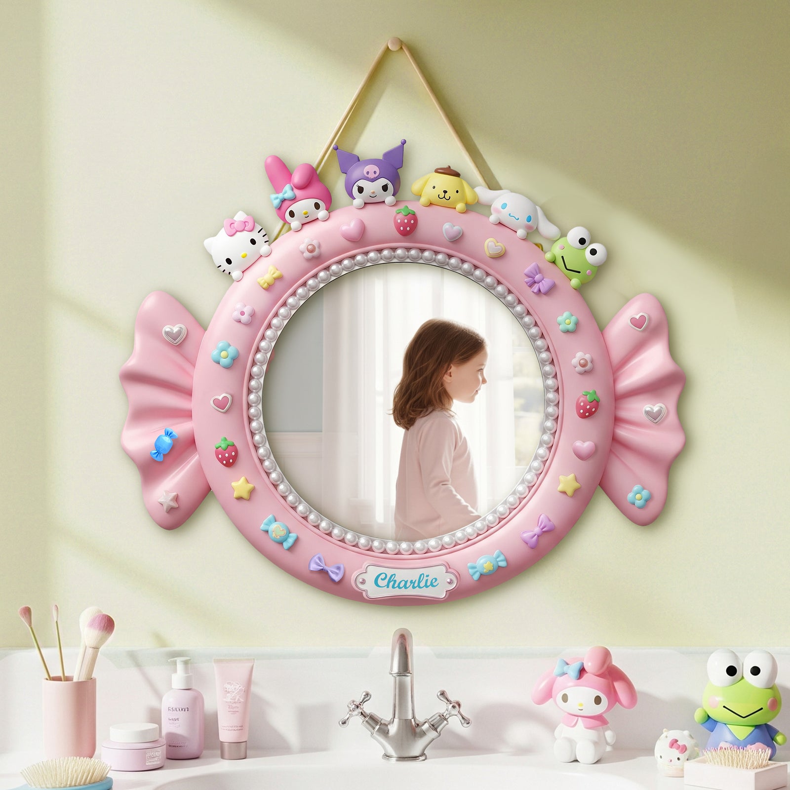 Kid Girl Custom Shaped Mirror - Personalized Gifts For Kids 04PGMG250725 - Mirror - GoDuckee