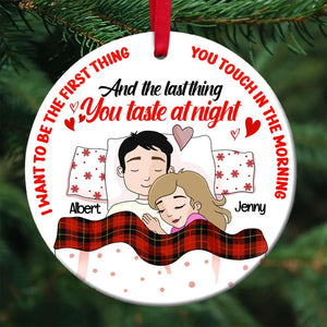 Personalized Gifts For Couples, Couple Slepping Ceramic Ornament 03OHLU091124HG - Ornament - GoDuckee