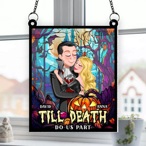 Personalized Gifts For Couple Halloween Suncatcher Ornament 04totn300724hh - Ornament - GoDuckee