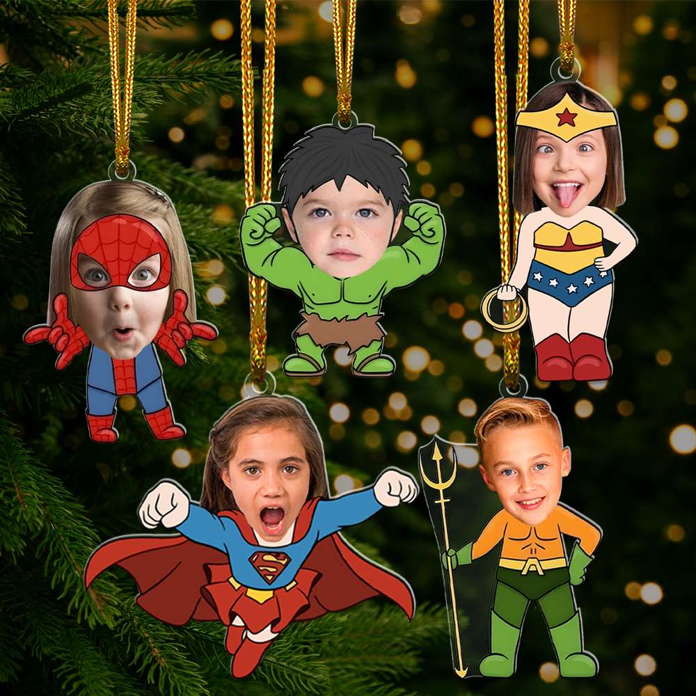 Custom Photo Gifts For Kid Ornament Christmas 03KALU011024 - Ornament - GoDuckee