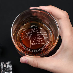 Personalized Gifts For Couple Engraved Whiskey Glass 04natn130624 - Drinkware - GoDuckee