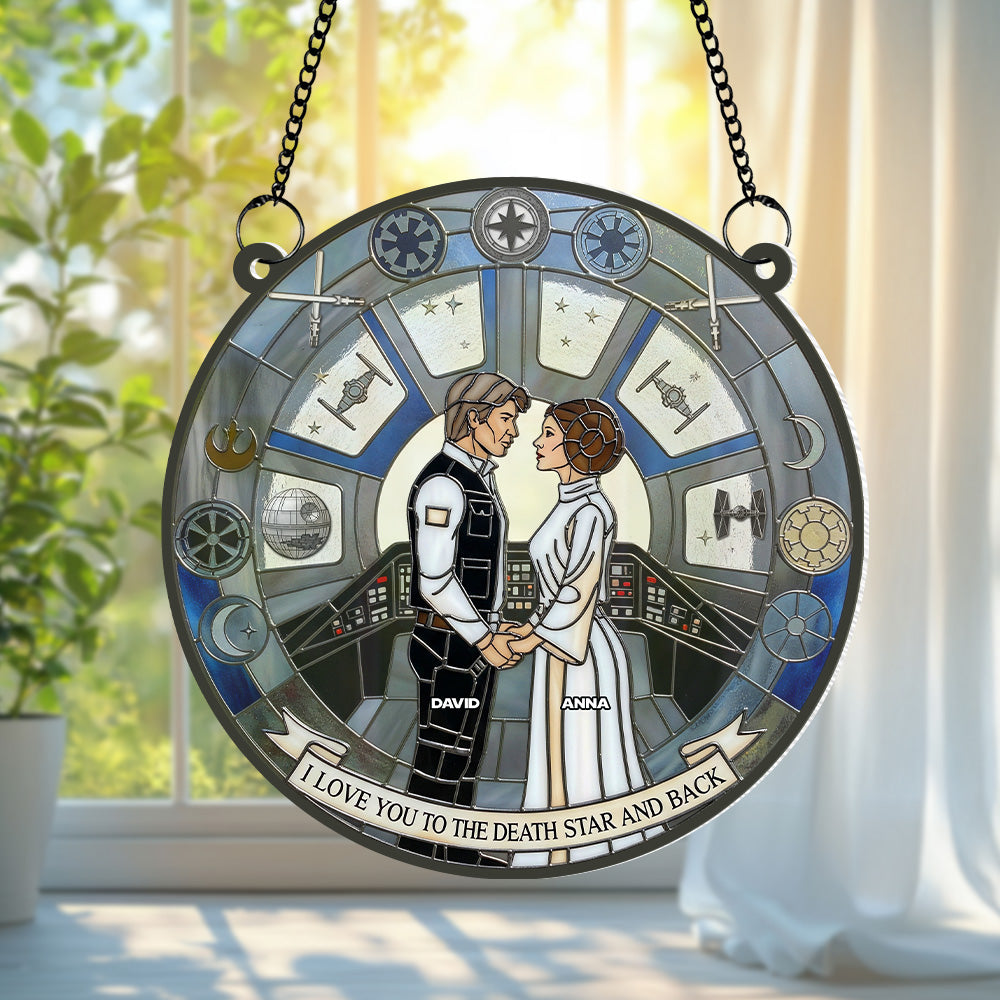 Galaxy Couple Suncatcher - Personalized Gifts For Couple 01ohtn140625 - Ornament - GoDuckee