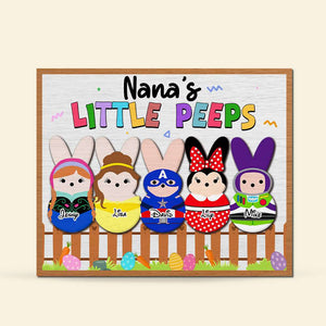Personalized Gifts For Grandma Wood Sign Nana's Little Peeps 02NAHN020224 - Wood Signs - GoDuckee