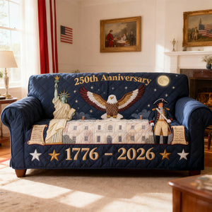 250th America Anniversary Quilted Sofa Cover - Personalized Gifts 03tomg270126 - Sofa Cover - GoDuckee
