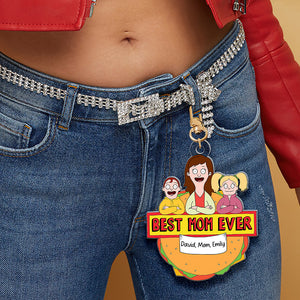 Personalized Gifts For Mom Keychain Best Mom Ever 02TOQN100225HG - Keychains - GoDuckee