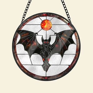 Personalized Halloween Gifts For Horror Fans Bat Stained Glass Ornament 26acqn240824 - Ornament - GoDuckee