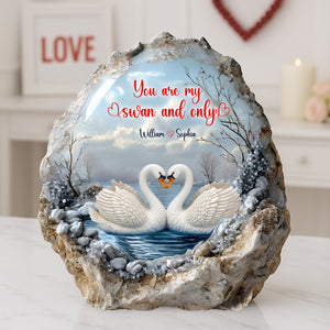 Swan Couple One And Only Acrylic Plaque - Personalized Gifts For Couple 04QHLU280525 - Shaped Plaques - GoDuckee