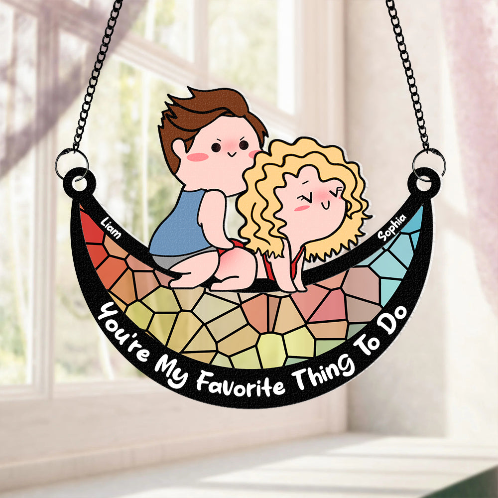 Personalized Gifts For Couple Suncatcher Ornament 01OHPU070624HH - Ornament - GoDuckee