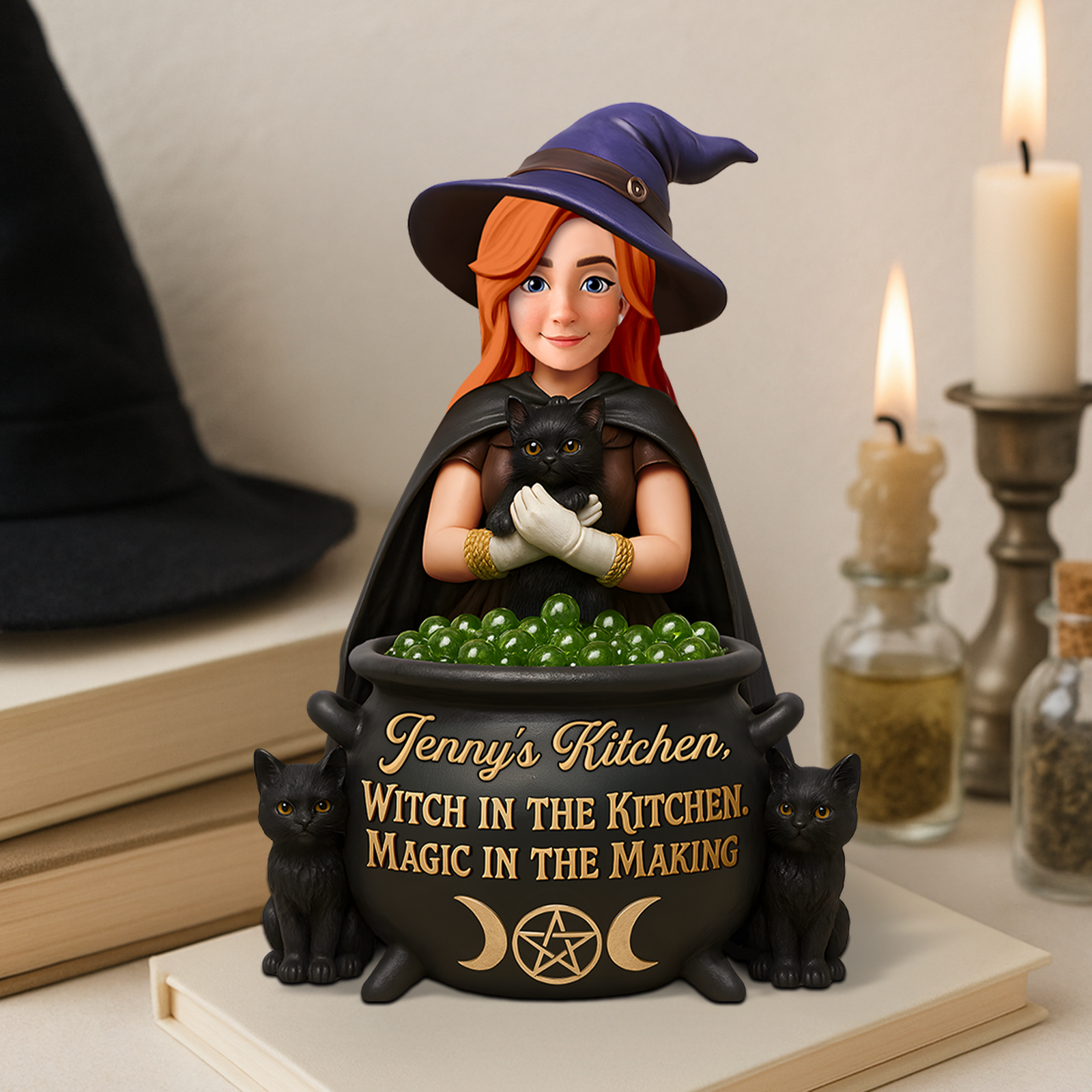 Kitchen Witch Acrylic Plaque - Personalized Gifts For Witches 01ohpu170625 - Shaped Plaques - GoDuckee