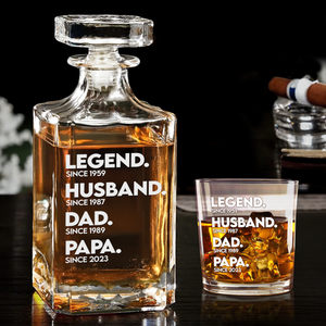 Dad Whiskey Decanter Set - Personalized Gifts For Dad 01ACPU220525 - Whiskey Bottle - GoDuckee