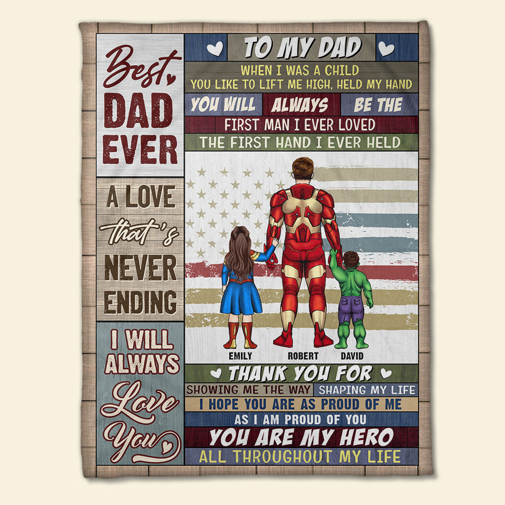 Father's day- 02naqn210423tm Personalized Blanket - Blanket - GoDuckee