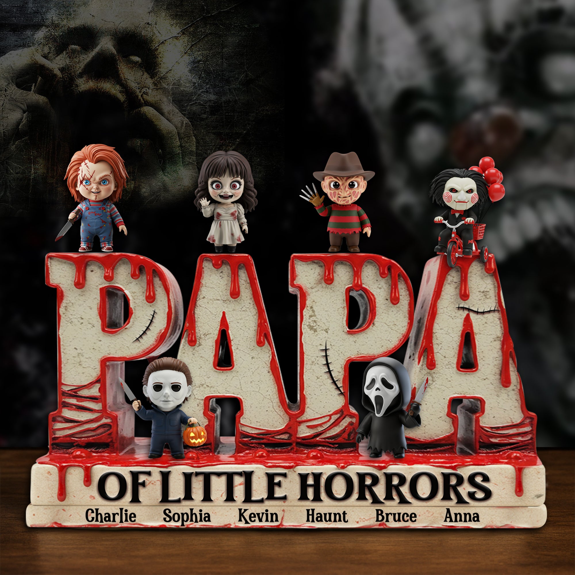 Horror Dad Acrylic Acrylic Plaque - Personalized Gift For Father 02QHLU220425 - Shaped Plaques - GoDuckee