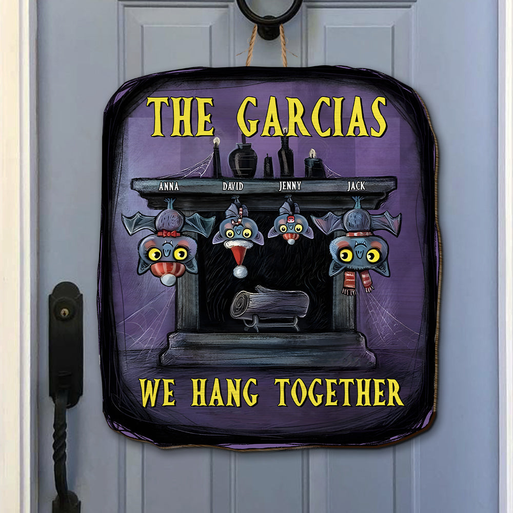 Bat Family Personalized Custom Shaped Wood Sign, Gift For Family - Wood Sign - GoDuckee