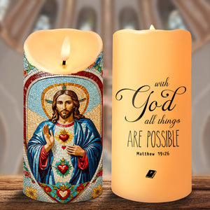 Light Of The World LED Candle - Gifts For God Lovers 01humg160725 - Led Candle - GoDuckee