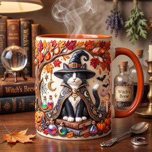Witch Cat Coffee Mug - Personalized Gifts For Cat Lovers 02patn120826 - Coffee Mug - GoDuckee