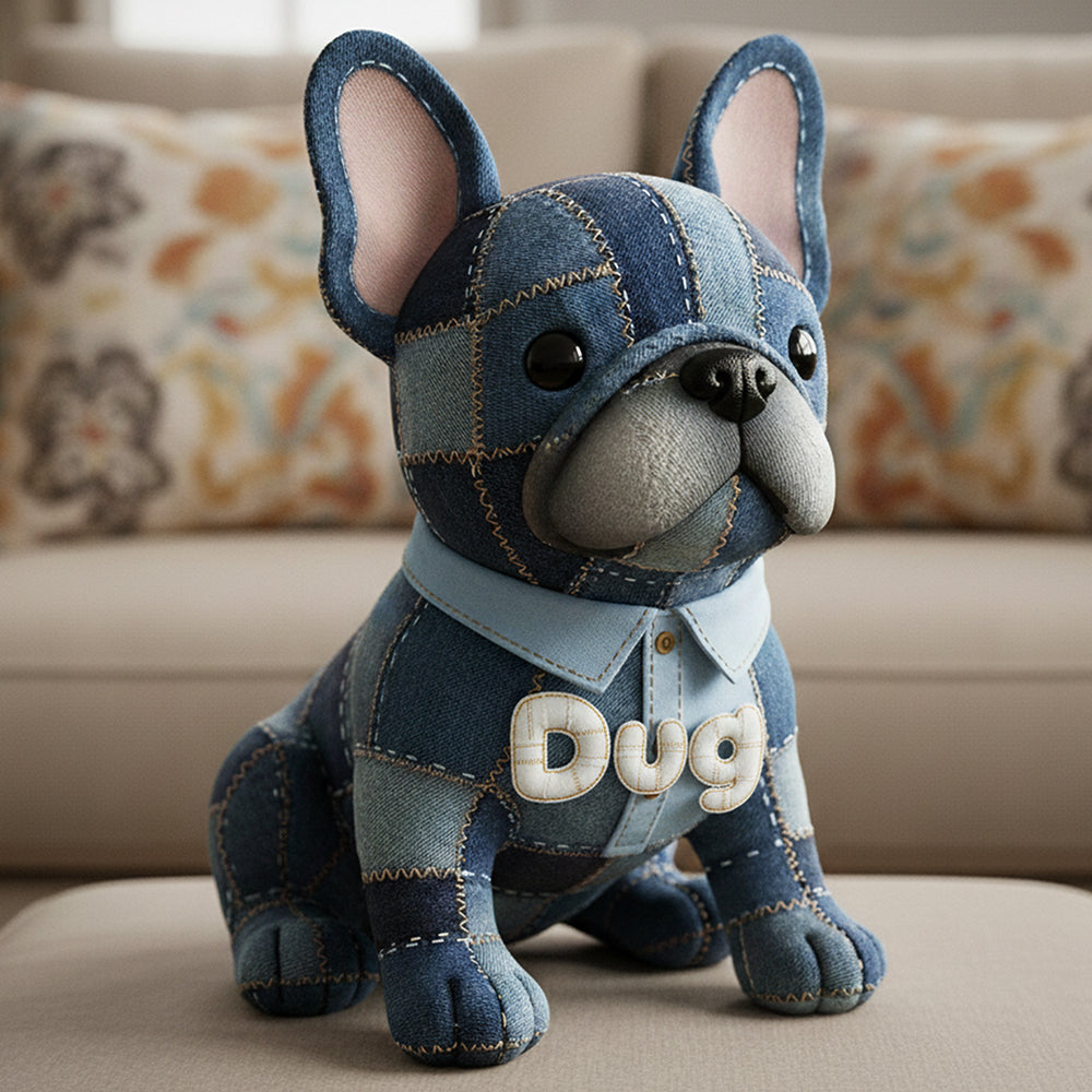 Cute Denim Dog Custom Shape Pillow - Personalized Gifts For Dog Lovers 01pgta021225