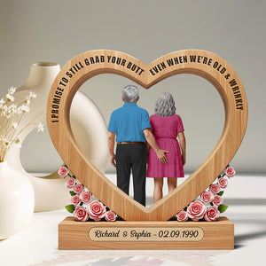Old Couple Acrylic Plaque - Personalized Gifts For Couple 04ohqn290525 - Shaped Plaques - GoDuckee