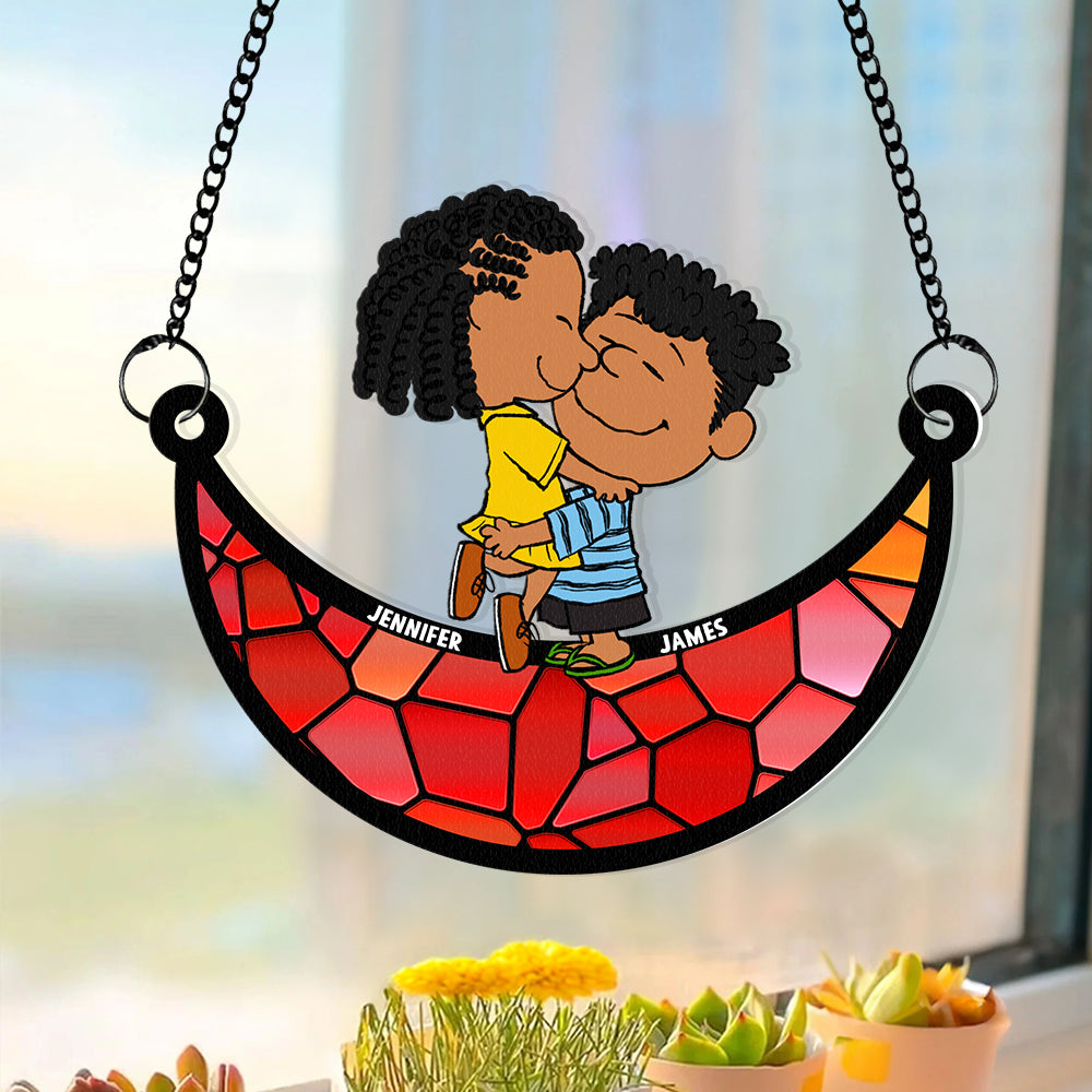 Personalized Gifts For Couple Suncatcher Ornament 05ACDT200125HG - Ornament - GoDuckee