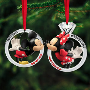 Set Of 2 Personalized Ornaments For Couple, PW-02QHTN280923, Christmas Gift, Anniversary Gift Ideas - Ornament - GoDuckee