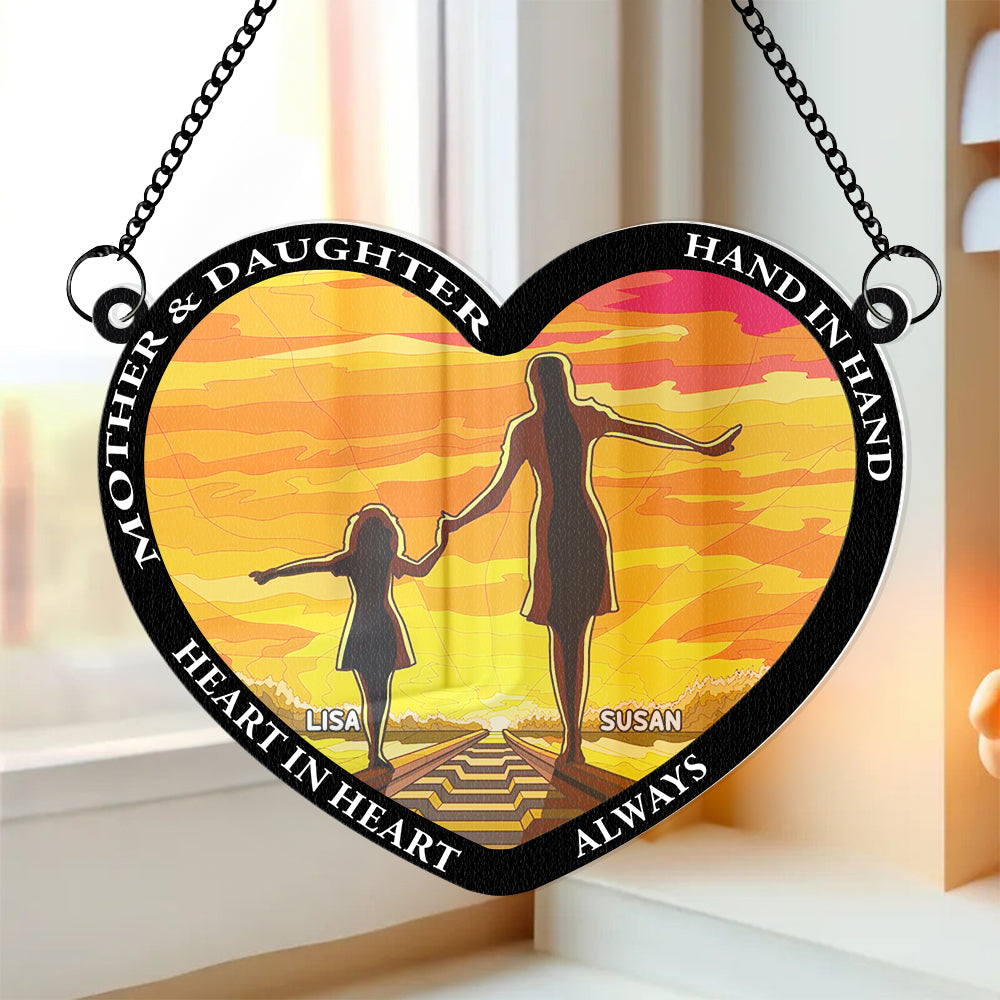 Personalized Gifts For Mom Suncatcher Window Hanging Ornament 02QHMH240424 Mother's Day - Ornaments - GoDuckee