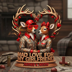 Mad Love Acrylic Plaque Personalized Gifts For Hunting Couple 01HYTA051225 - Shaped Plaques - GoDuckee