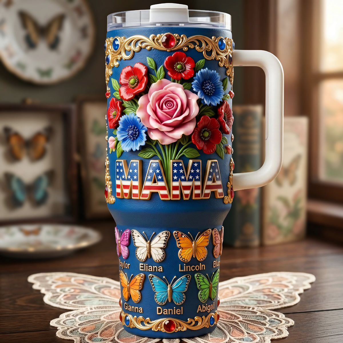 USA Grandma Mama Tumbler - Personalized Gifts For Grandma and Mama 04tyta020426 - Tumbler Cup - GoDuckee