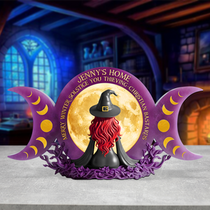 Witch Plaque - Personalized Gifts For Magic Lovers 02ohpu300525 - Shaped Plaques - GoDuckee