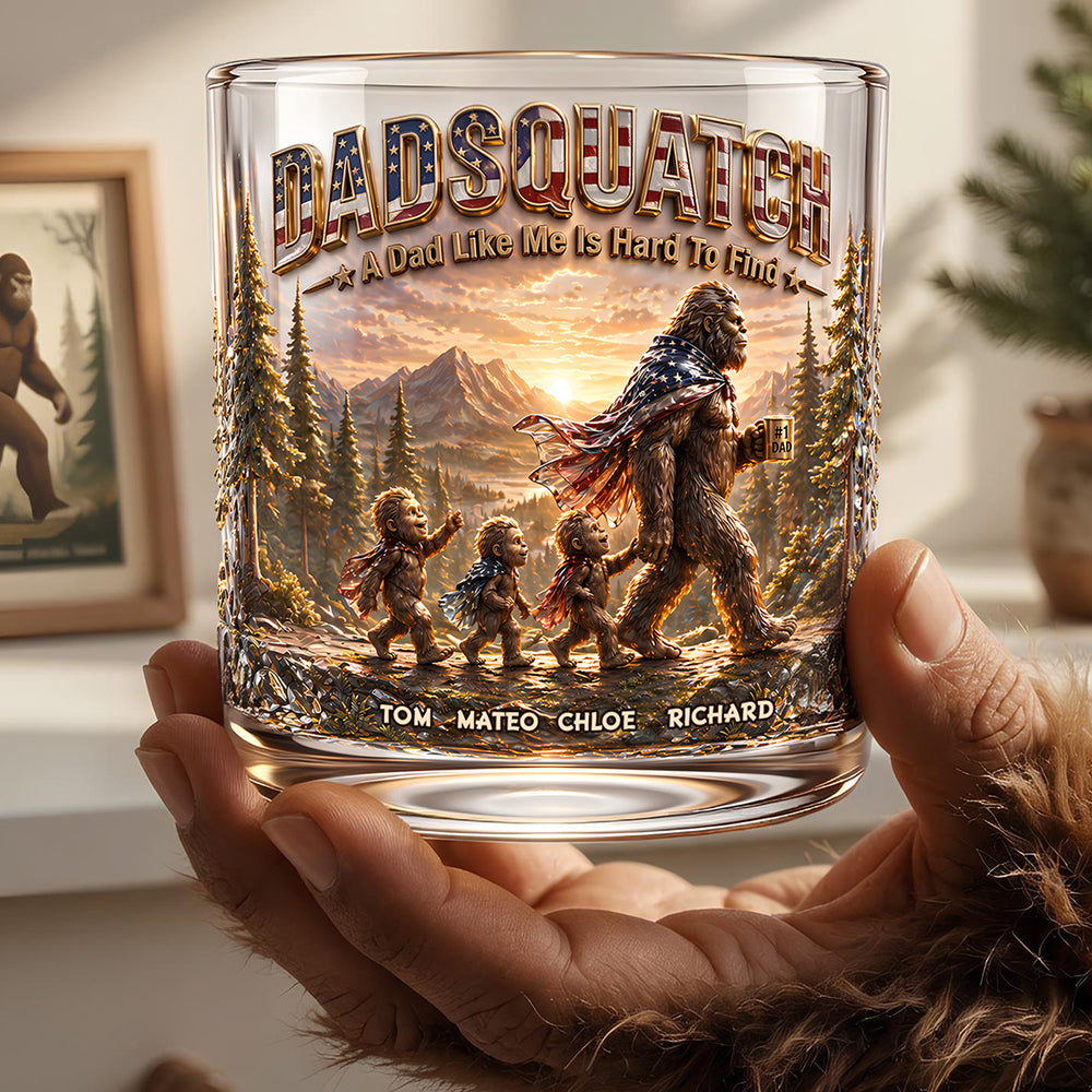 Wild Dad & Little Ones Round Glass - Personalized Gifts For Dads 02PADT280426 - Glass - GoDuckee