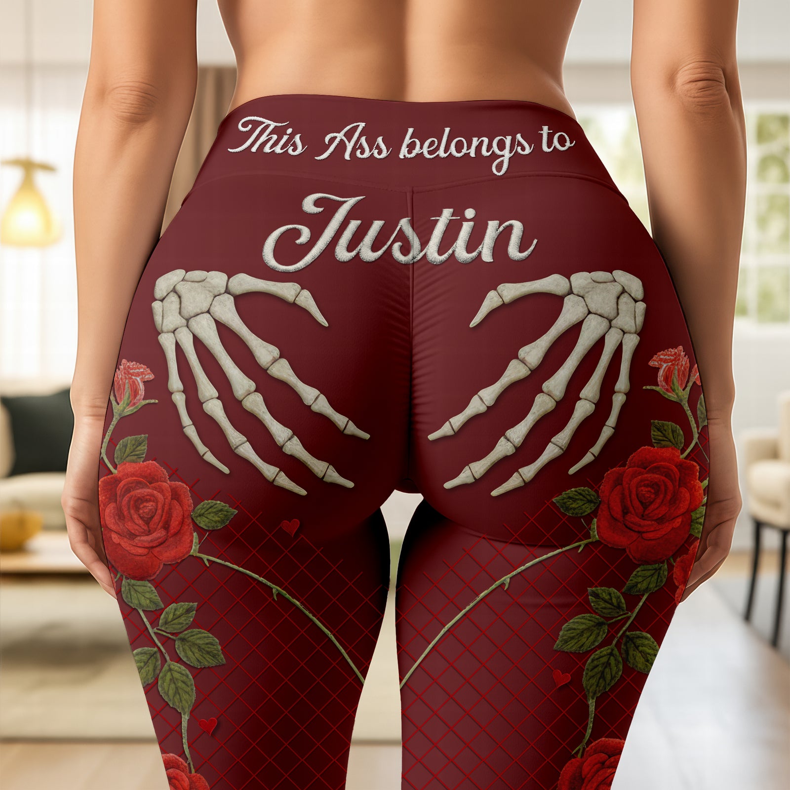 Naughty Skeleton Hands Leggings - Personalized Gifts For Her 04naqn181225 - Shorts and Pants - GoDuckee