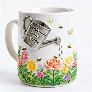 Gardening Therapy Coffee Mug – Personalized Gifts For Garden Lovers 06toqn291225 - Coffee Mug - GoDuckee