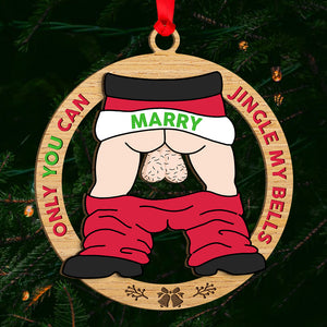 Personalized Gifts For Couples, Christmas Wood Ornament Only You Can Jingle My Balls 01ACDT200924 - Ornament - GoDuckee