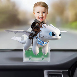 Dragon Riding Kid Shaking Head Standee - Custom Photo Gifts For Dad 02NADT310525 - Shaking Head Standee - GoDuckee