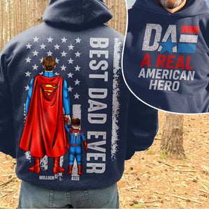 Personalized Gifts For Dad Shirt Dad A Real American Hero - Shirts - GoDuckee