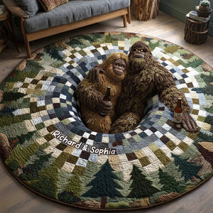 Cozy Forest Escape Round Rug – Personalized Gifts For Couple 04NAQN081025-Homacus