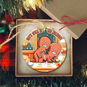 Personalized Gift for Couple, Naughty Gingerbread Ceramic Ornament 03toqn011024 - Ornament - GoDuckee