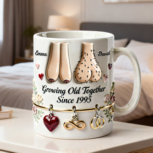 Growing Old Together Couples Coffee Mug - Personalized Gift For Couples 02NALU060126 - Coffee Mug - GoDuckee