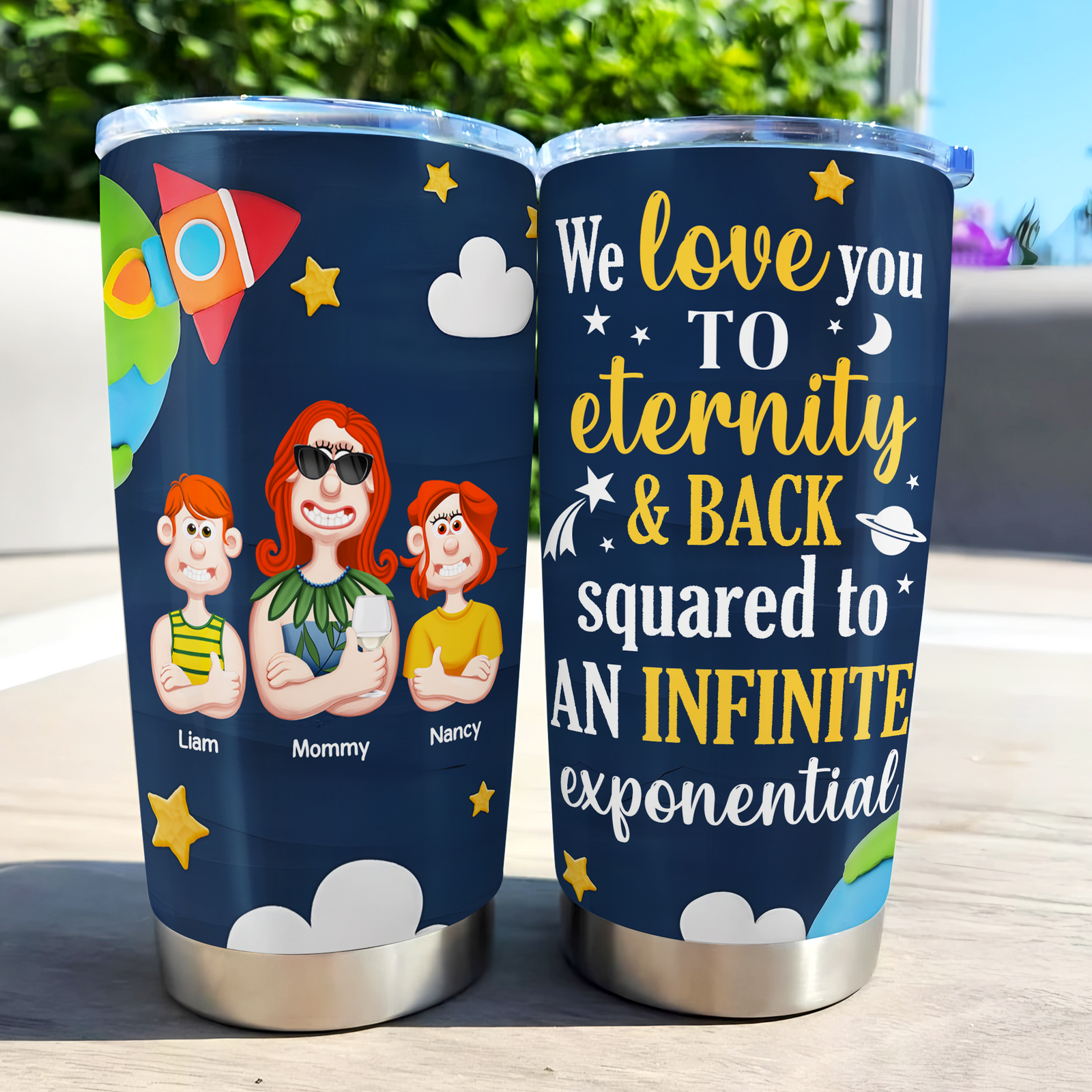 Personalized Gifts For Mom Tumbler 01kapu060325pa I Love You To Eternity - Tumbler Cup - GoDuckee