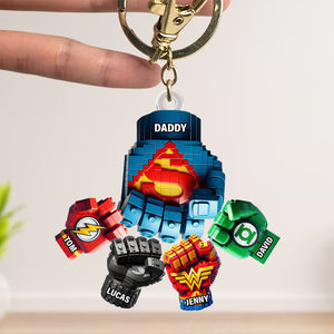 Fist Bump Keychain Personalized Gifts For Dad 01ohtn150525 - Keychains - GoDuckee