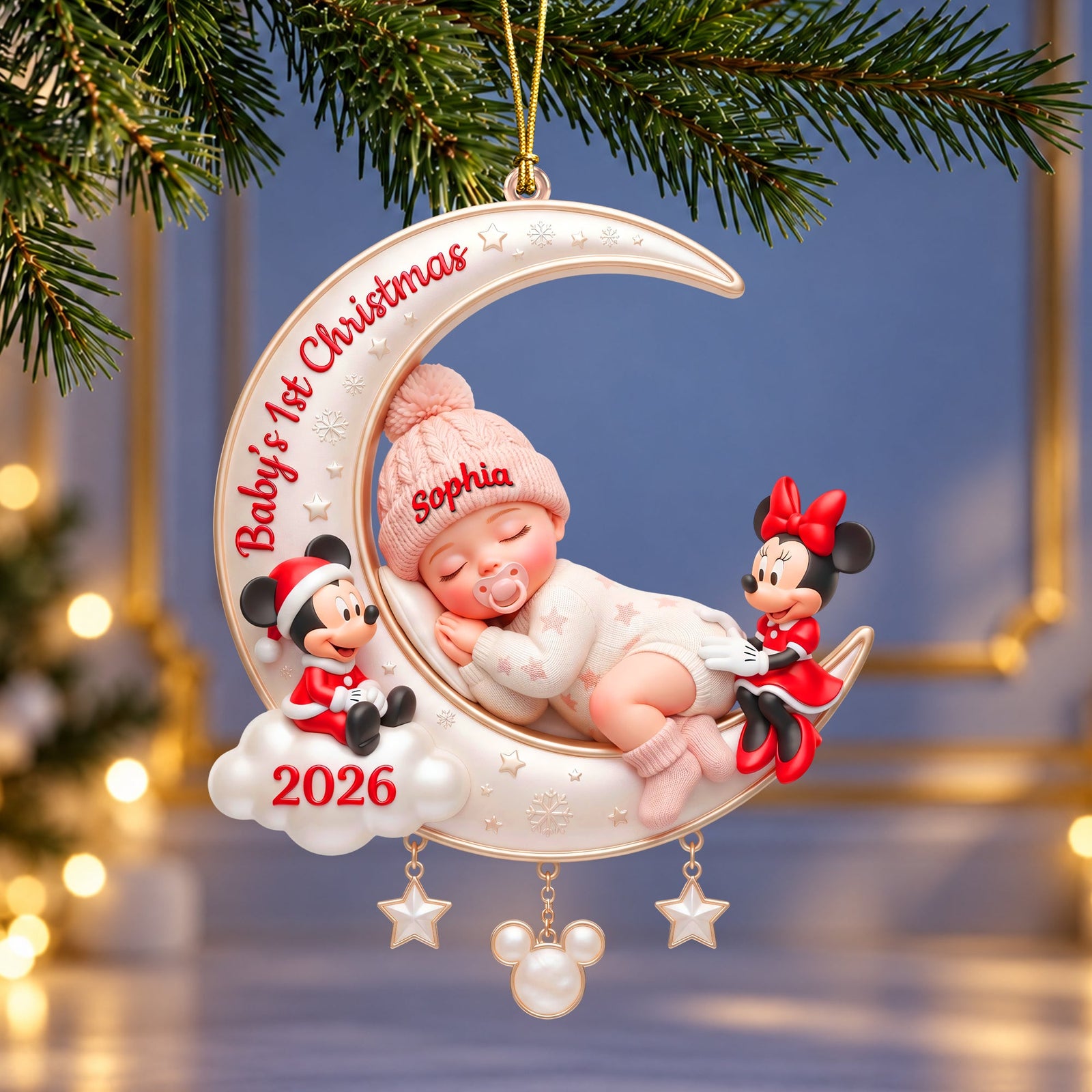 First Christmas Baby Ornament - Personalized Gifts For Newborn Christmas Ornament 04TYQN021026 - Ornament - GoDuckee