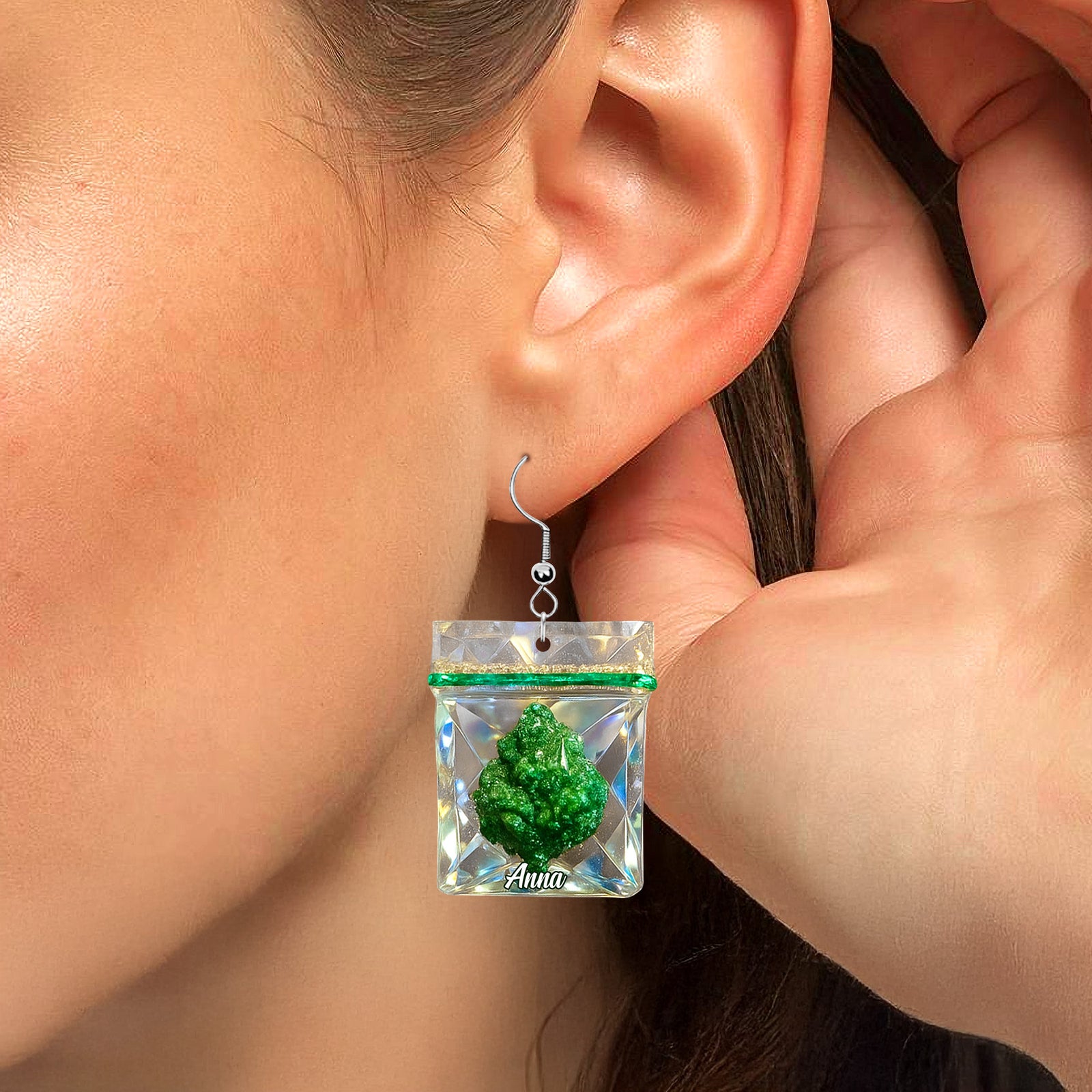 Smoking Lovers Funny Personalized Earrings 05totn130625 - Earrings - GoDuckee