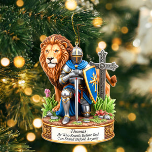 Personalized Gifts For Christmas, Kneeing Knight Acrylic Custom Shape Ornament 03HUMG210825 - Ornament - GoDuckee
