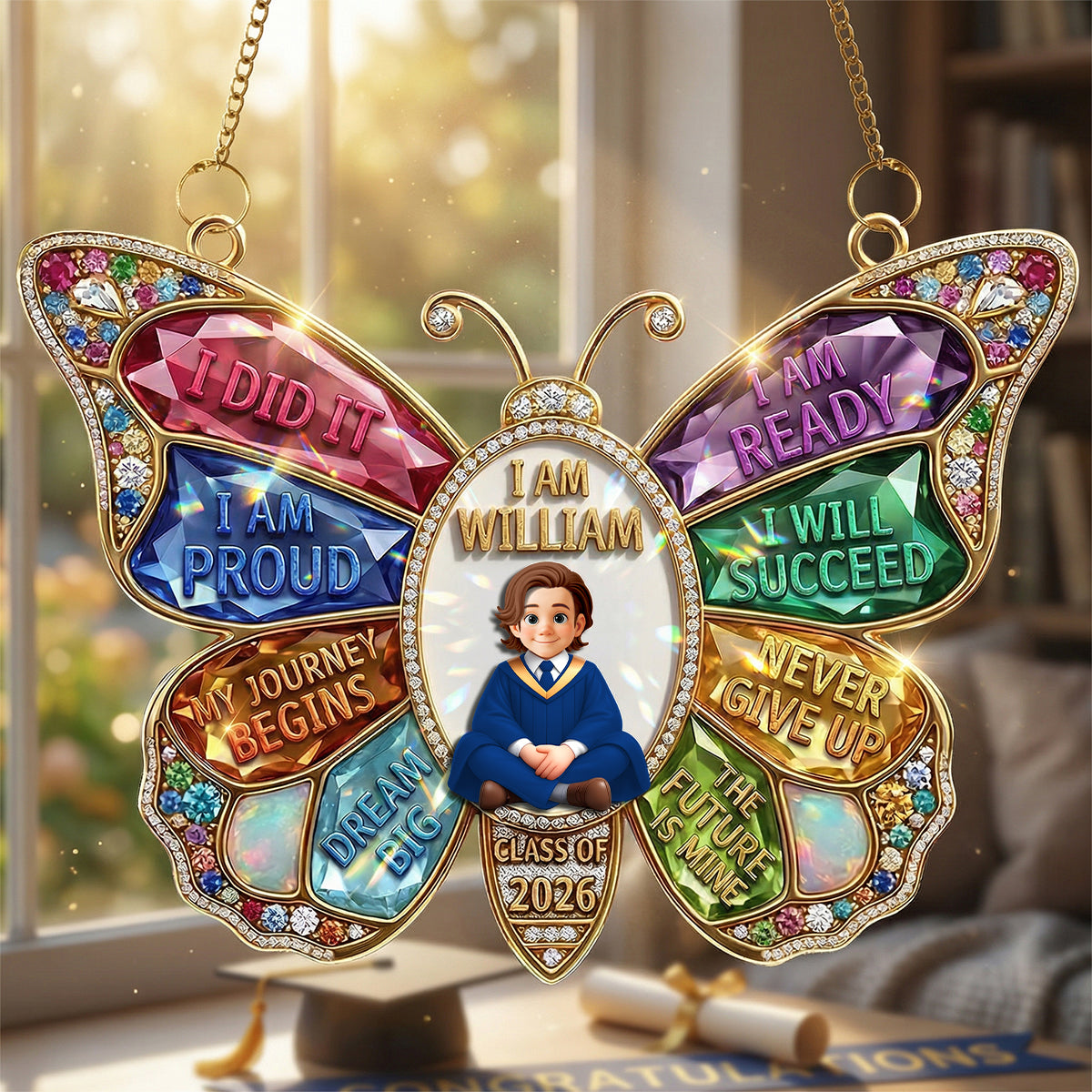 Graduation Suncatcher Ornament - Personalized Gifts For Kids 01tytn030426 - Ornament - GoDuckee