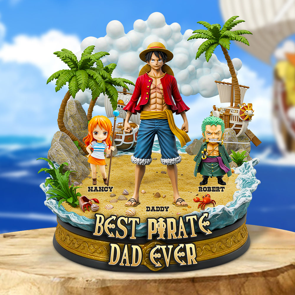 Best Pirate Dad Acrylic Plaque Personalized Gifts For Dad 06QHDT050525 - Shaped Plaques - GoDuckee