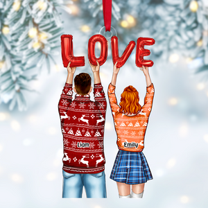 Personalized Gifts For Couple Christmas Ornament 02acpu131124 - Ornament - GoDuckee