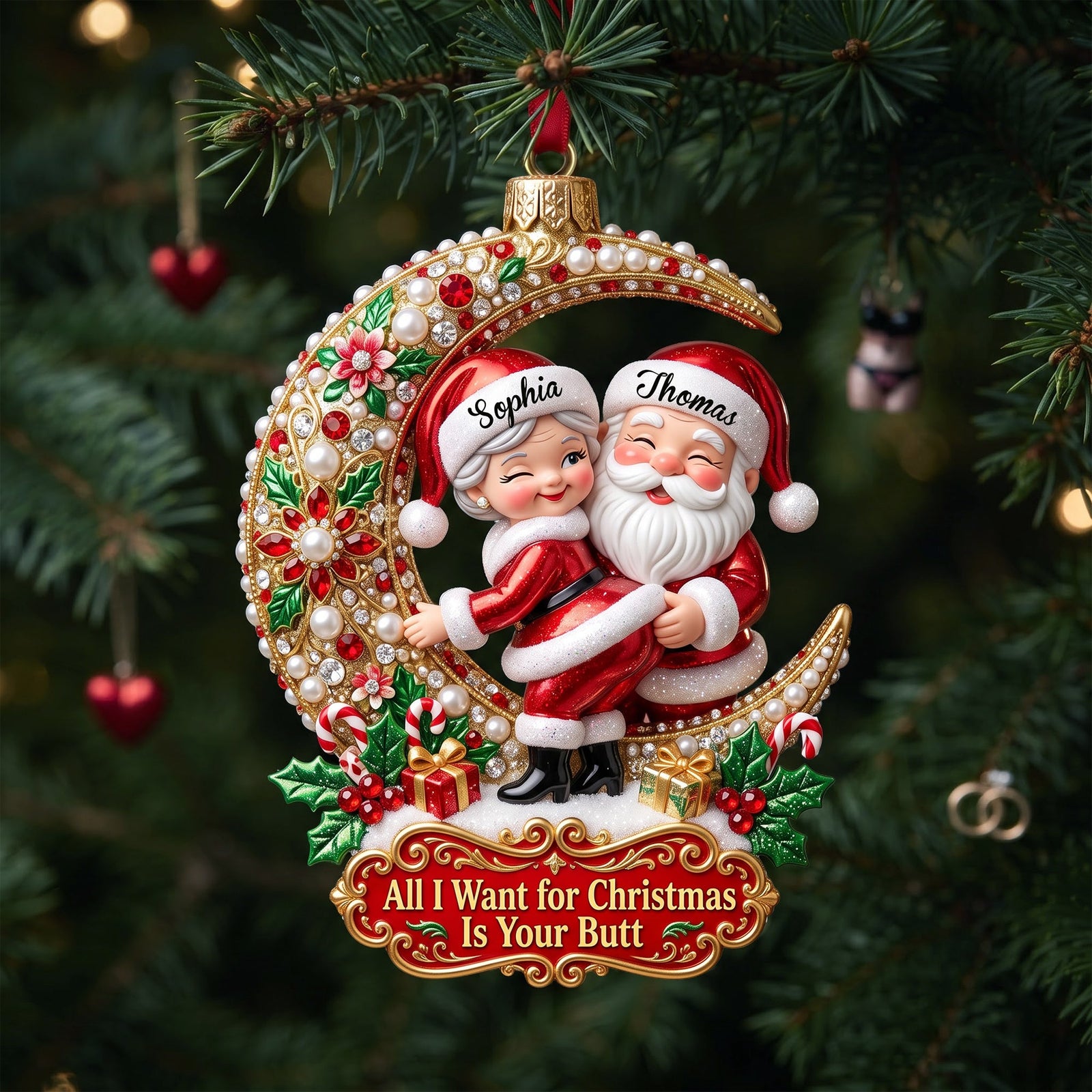 Naughty Couple Acrylic Ornament - Personalized Gifts For Couple 01pglu201026 - Ornament - GoDuckee
