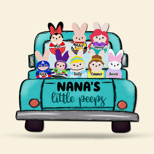 Personalized Gifts For Grandma Wood Sign Nana's Little Peeps 02NAHN220124 - Wood Signs - GoDuckee
