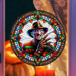 Personalized Halloween Gifts For Horror Fan Stained Glass Ornament 02acxx190824/02acqn220824 - Ornament - GoDuckee