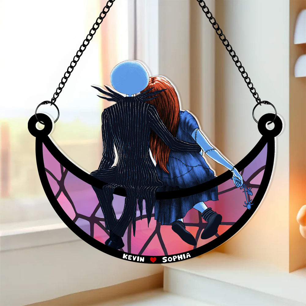 Personalized Gifts For Couple Suncatcher Window Hanging Ornament 03NADT170524 - Ornaments - GoDuckee